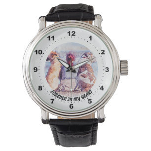 MONTRE REGARDE PHOTO PERSONNALISÉE AVEC MESSAGE PEARSONAL