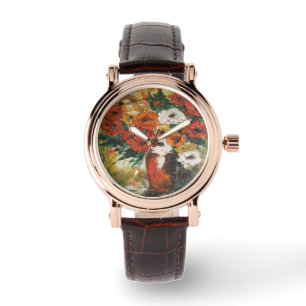 Montre Regarder Ann Hayes Peindre Rouge Fleur Mix