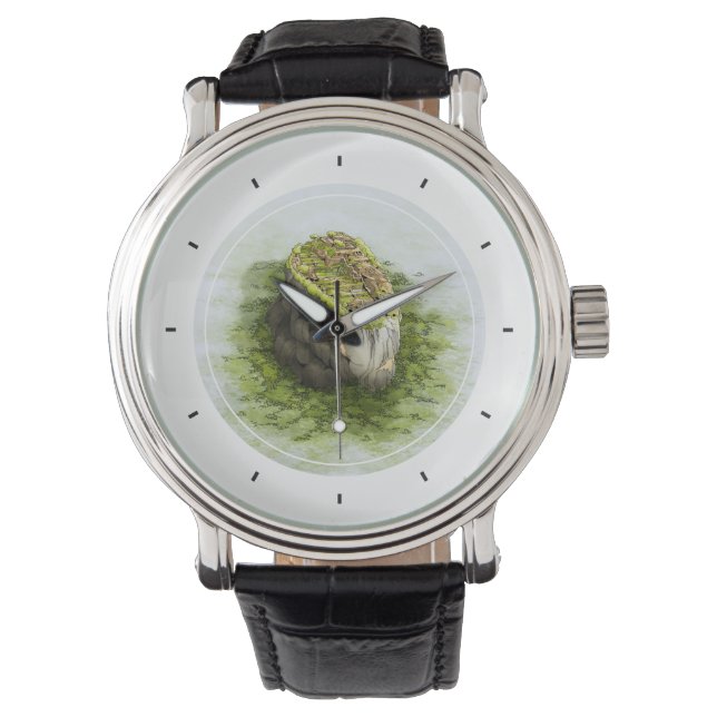 Montre Regarder avec une illustration de la forteresse de (devant)