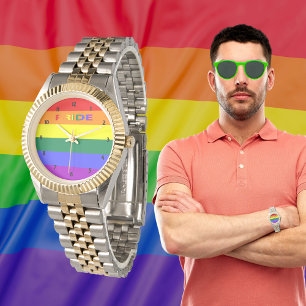 Montre Regarder bracelet à deux tons pour la LGBT Rainbow