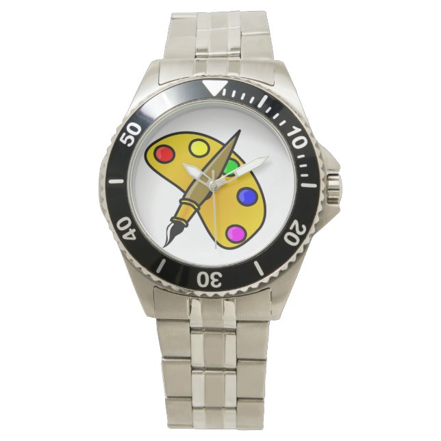 Montre Regarder la palette de couleurs des peintres (devant)