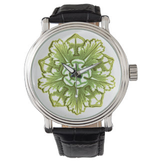 Montre Regarder la Rosette Vintage de Peridot Green