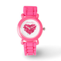 Regarder le coeur rose 3D tendance avec option de