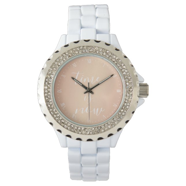 Montre Regarder - le temps est maintenant Rose Gold (devant)