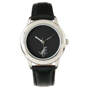 Montre regarder les enfants regarder les dinosaures