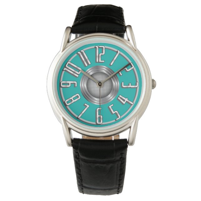 Montre Regarder poignet Art Déco - Aqua (devant)