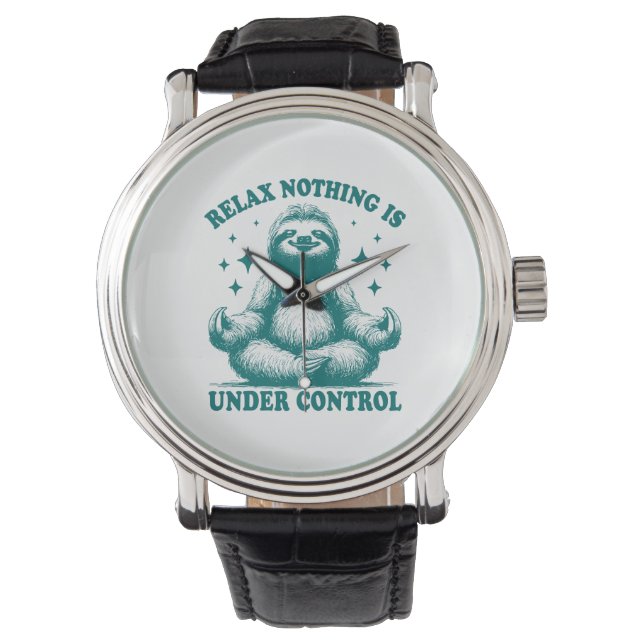 Montre Relax Rien N'Est Sous Contrôle Sloth Yoga (devant)