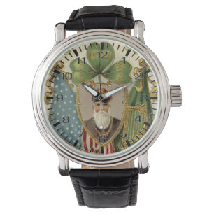 Montre Religieux St. Patrick Irlande Shamrock catholique