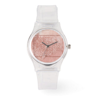Montre reloj rosa brillante