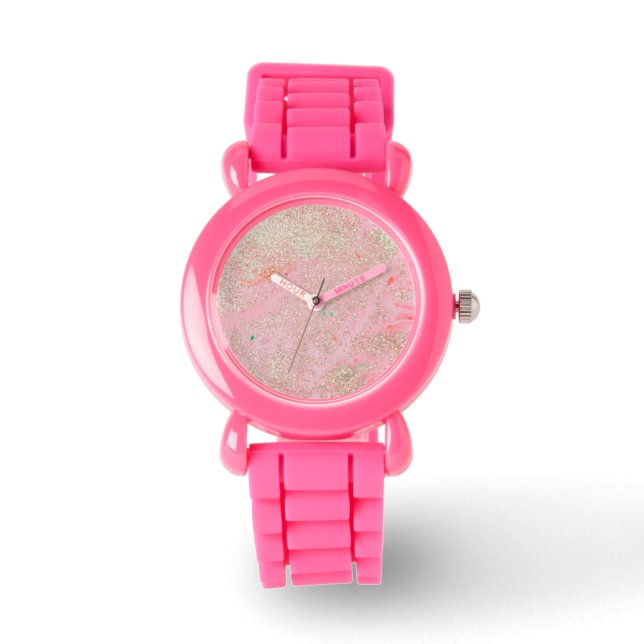 Montre reloj rosa brillo (Recto)