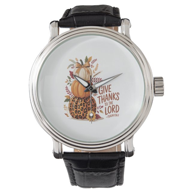 Montre Remercie le Seigneur, tombe Citrouille (devant)