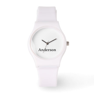 Montre Remplacer le texte Bracelet en silicone blanc