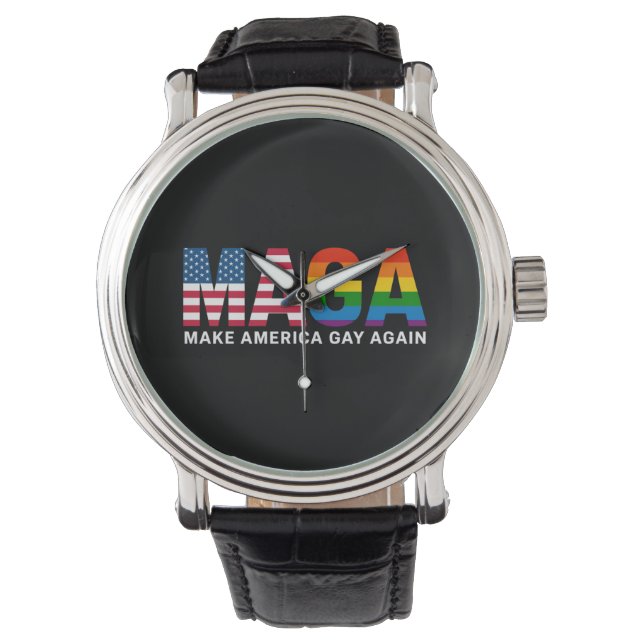 Montre Rendre l'Amérique gay à nouveau Gay pride 2025 LGB (devant)