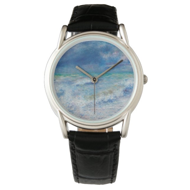 Montre Renoir Seascape. Impressionnisme nautique bleu. Me (devant)