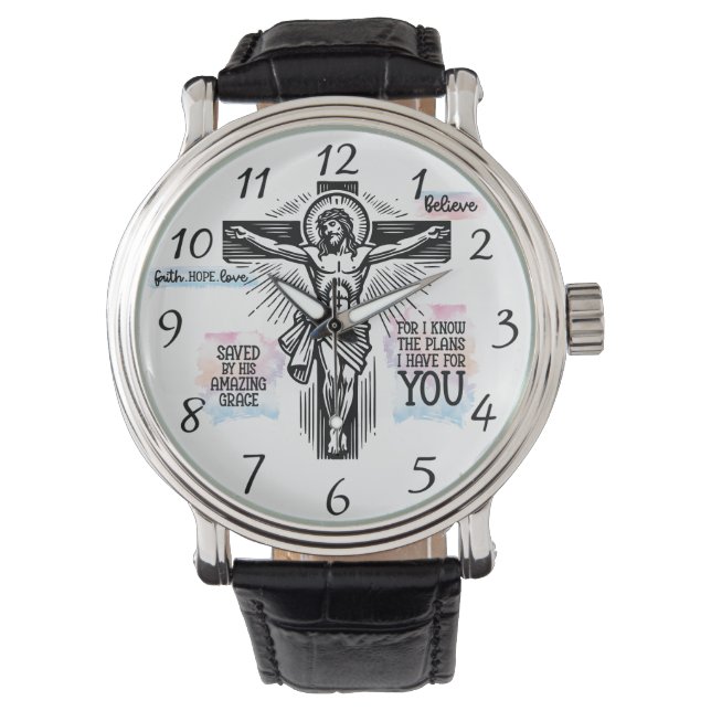 Montre Représentation de Jésus sur la Croix (devant)