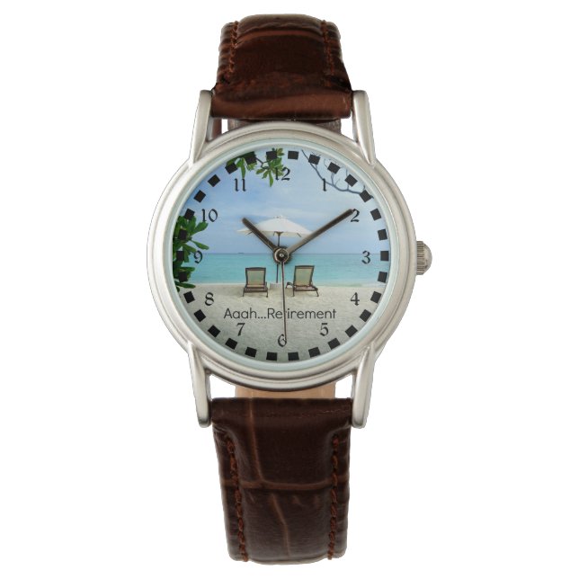 Montre Retraite, une journée à la plage (devant)