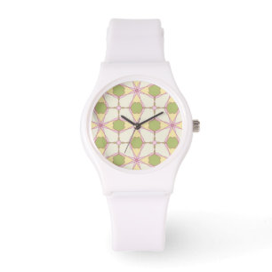 Montre Rétro arrière - plan coloré 3 de motif