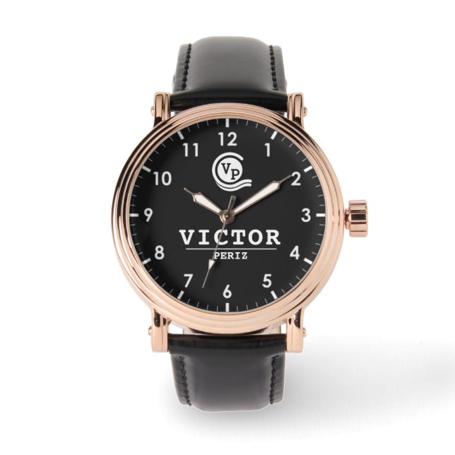 Montre Retro   Monogram names black (Recto)