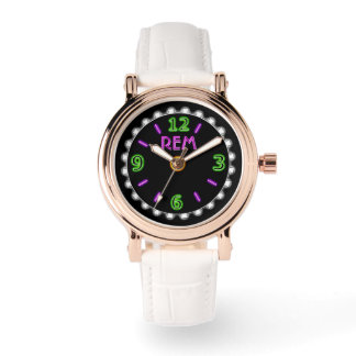 Montre Retro Neon Connexion Violet et Vert - Personnalisé