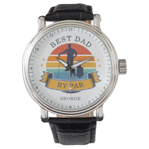 Montre Retro Personnalisé Meilleur Père De Golf Par Par A