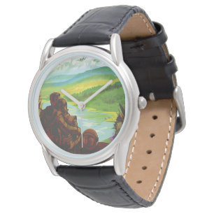 Montre Retro Space Travel Poster-Une mission de science d