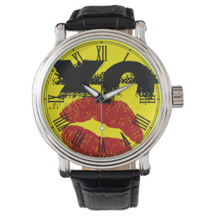 Montre rétro XO XO kiss me / Mode pour fête amusan