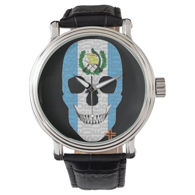 Montre REUNIONES Guatemala reloj hombre correa cuero (devant)