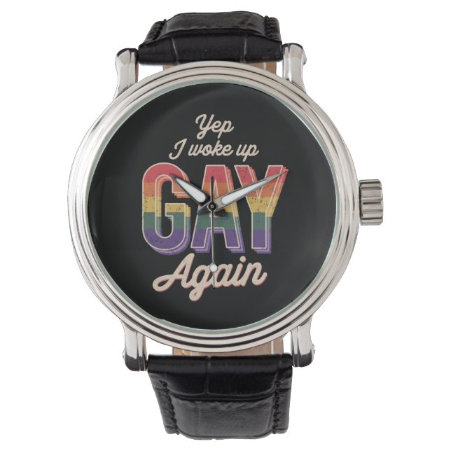 Montre Réveillez-vous Gay pride Rainbow Queer Gay CSD Par (devant)