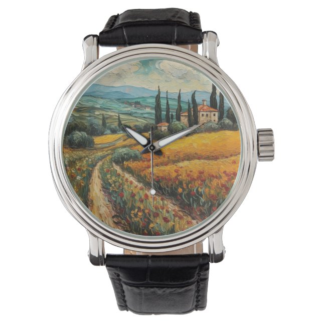 Montre Rêves toscans dorés (devant)