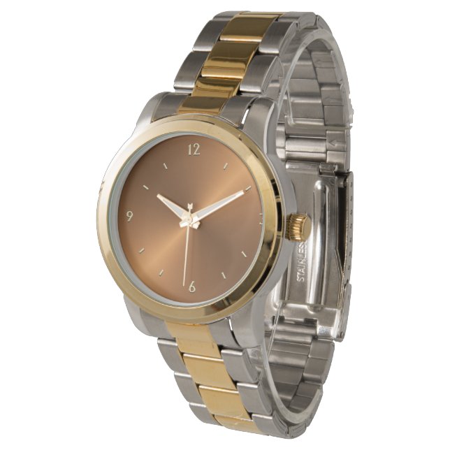 Montre Revêtement de cuivre brossé 2 (Incliné)