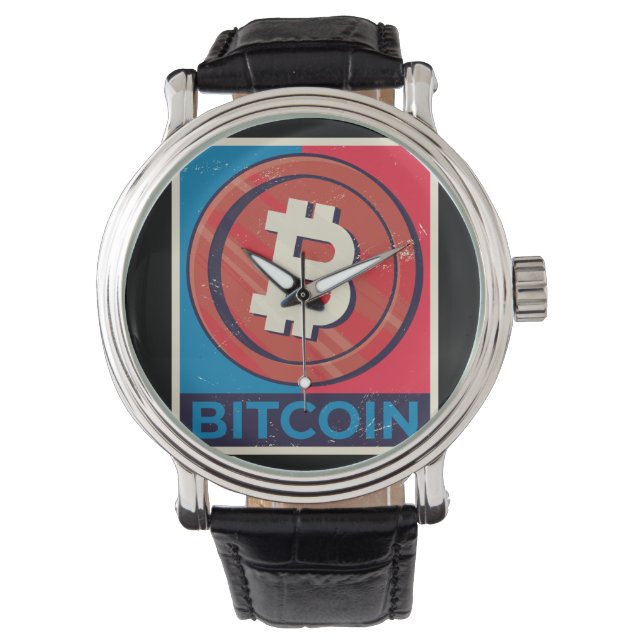 Montre Révolution du cristal Bitcoin (devant)