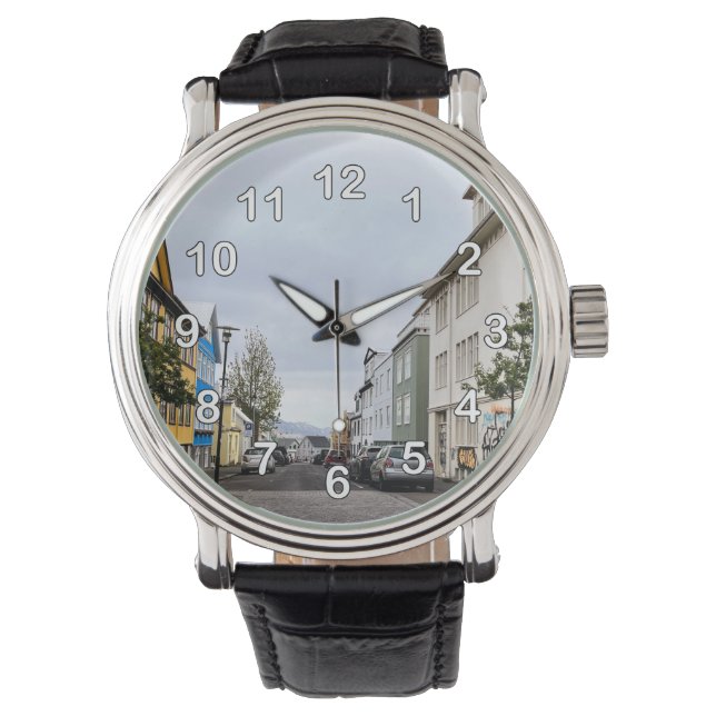 Montre Reykjavik, rue Islande Numéro de paysage (devant)