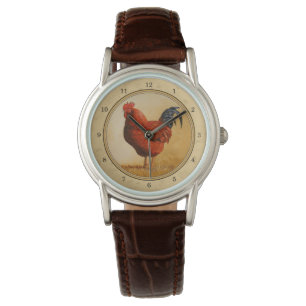 Montre Rhode Island Red Rooster Yellow Arrière - plan