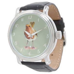 Montre Robin Bird aquarelle peinture