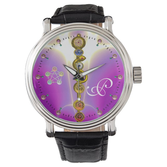 MONTRE ROD ASCLEPIUS 7 CHAKRAS, YOGA ÉNERGIE SPIRITUELLE  (devant)