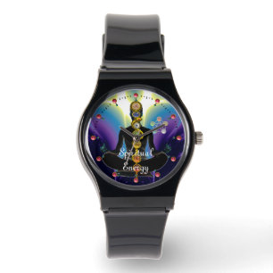 Montre RODE D'ASCLEPIUS 7 CHAKRAS, YOGA LOTUS POSE violet