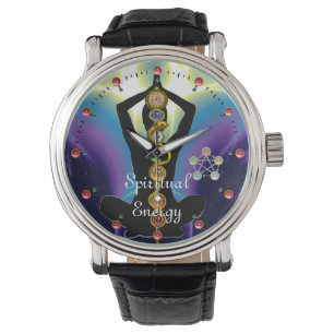 Montre RODE D'ASCLEPIUS 7 CHAKRAS, YOGA LOTUS POSE violet