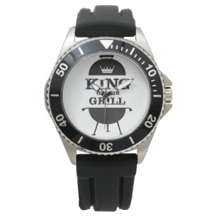 Montre Roi Du Grill, Couronne Blanche Noire