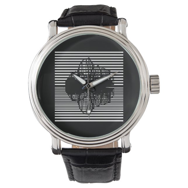 Montre Roller Coaster Amusement Park mirrored Silhouette (devant)