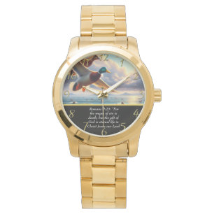 Montre Romains 6:23 Croix de la foi chrétienne avec canar