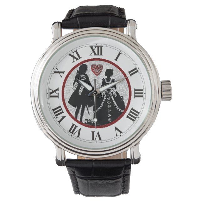 Montre Romance Silhouette Romantique Couple Wrist Watch (devant)
