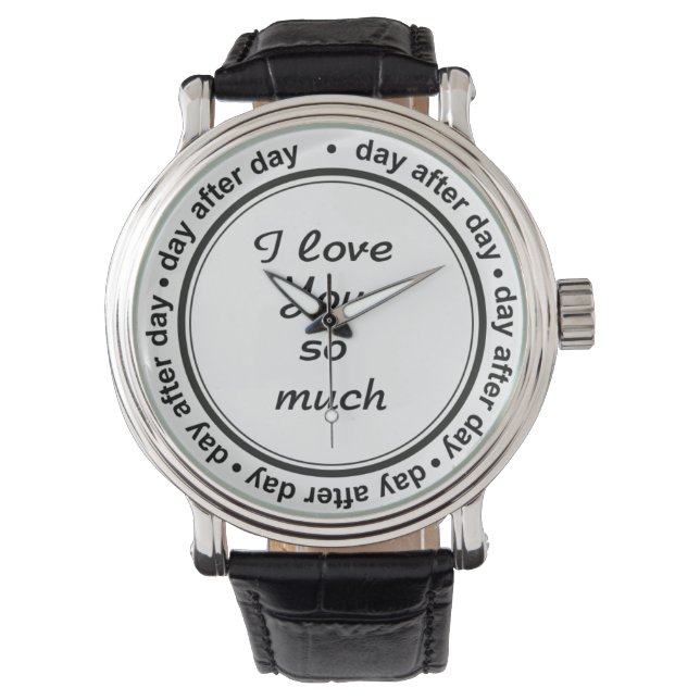 Montre Romantique Pour Lui, Elle, Je T'Aime (devant)