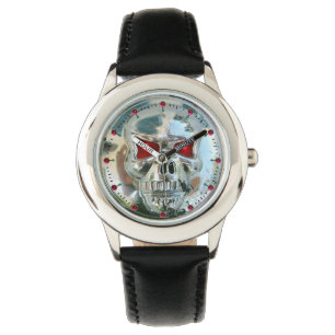 Montre ROME IMPRIMÉE ROUGE ROUGE Rubis Gems