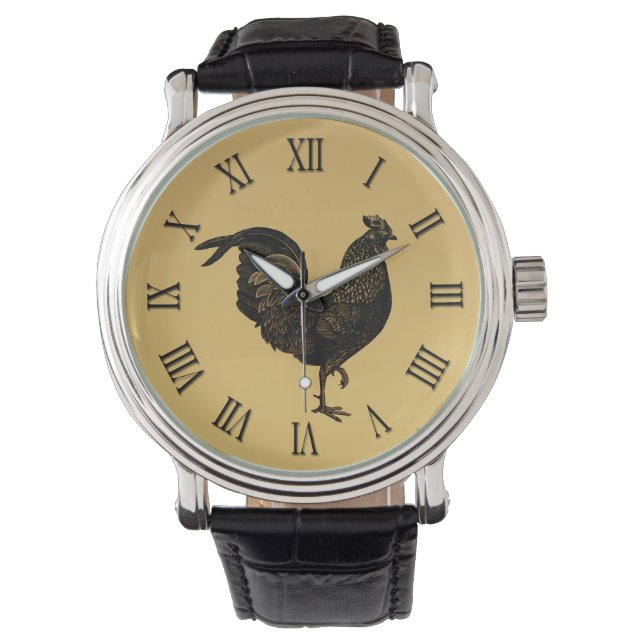 Montre Rooster Rustique Chinois Nouvel An 2017 Regarder (devant)