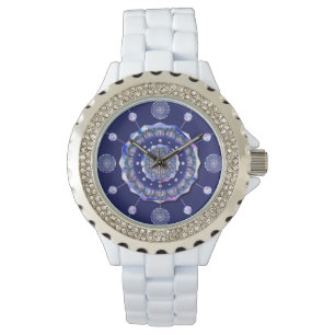 Montre Rosace bleue