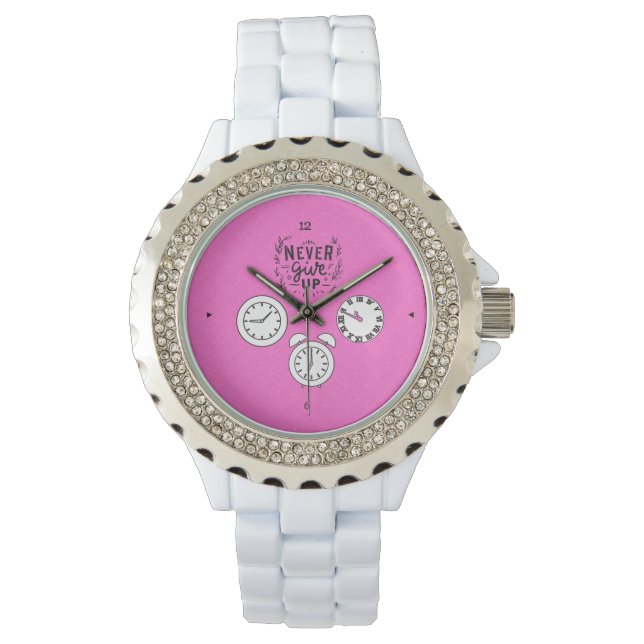 Montre rose (devant)