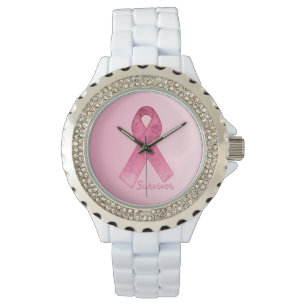 Montre Rose de survivant rose ruban
