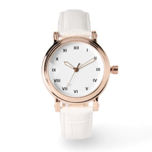 Montre Rose Gold Matellic Moderne Stylish Numéros Romains