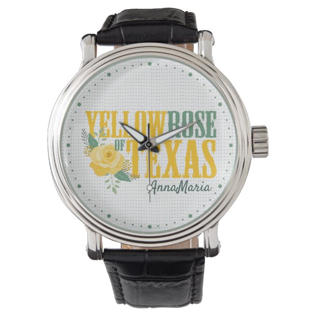Montre Rose jaune du Texas - Rose unique (devant)