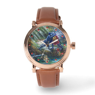Montre ROSE OUBLIÉ combattant les chevaliers, l'argent et
